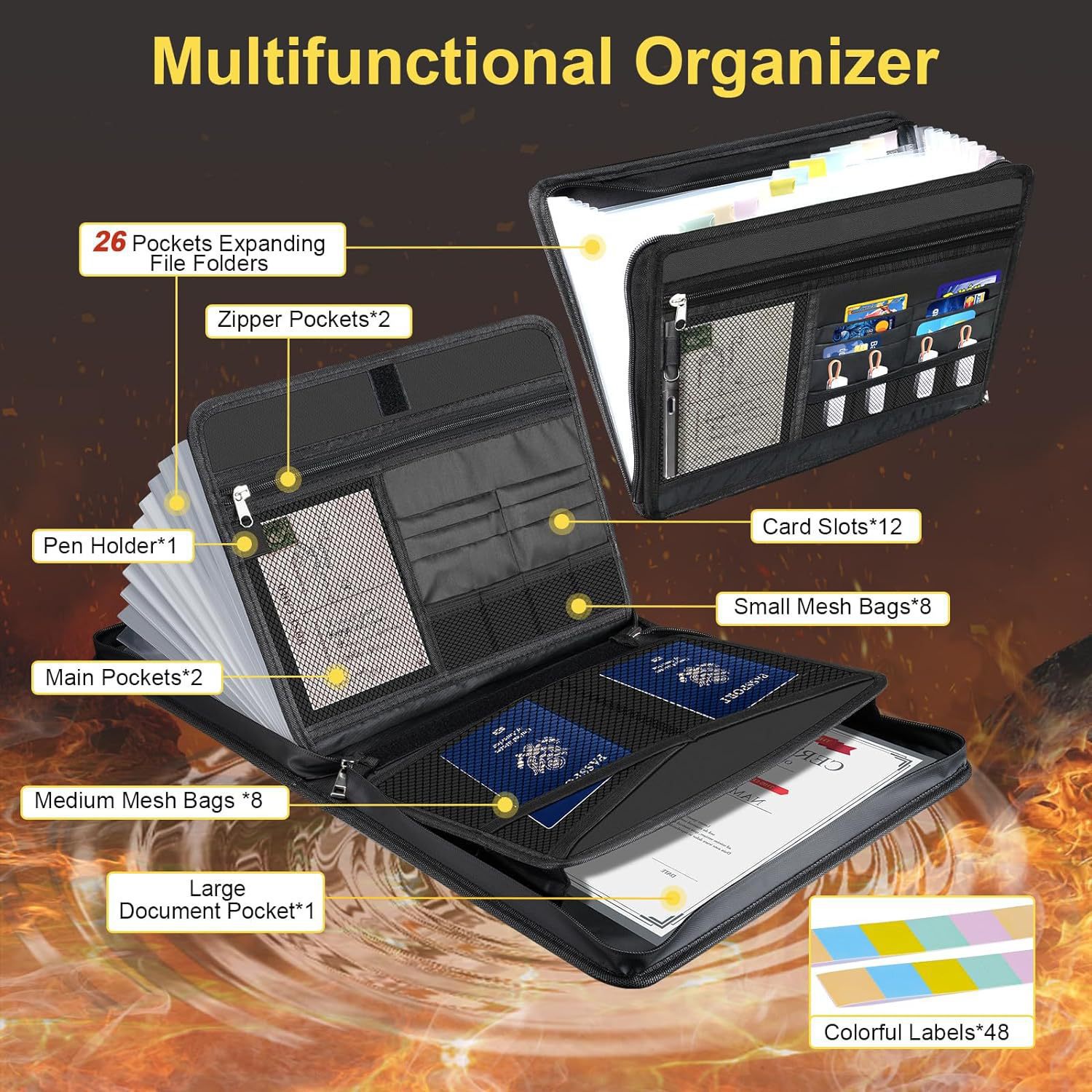 13 Pocket Expanding File Folde - Expandable Accordion File Folder 13 Pockets ulasan dan harga