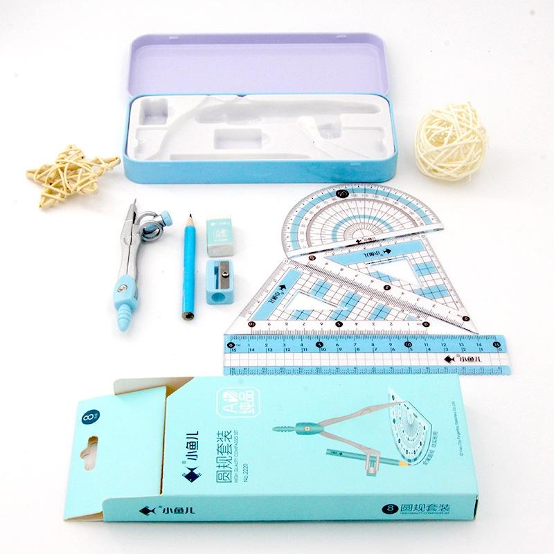 8Pcs/Set Geometry Math Drawing - Math Geometry Set With Compass ulasan dan harga