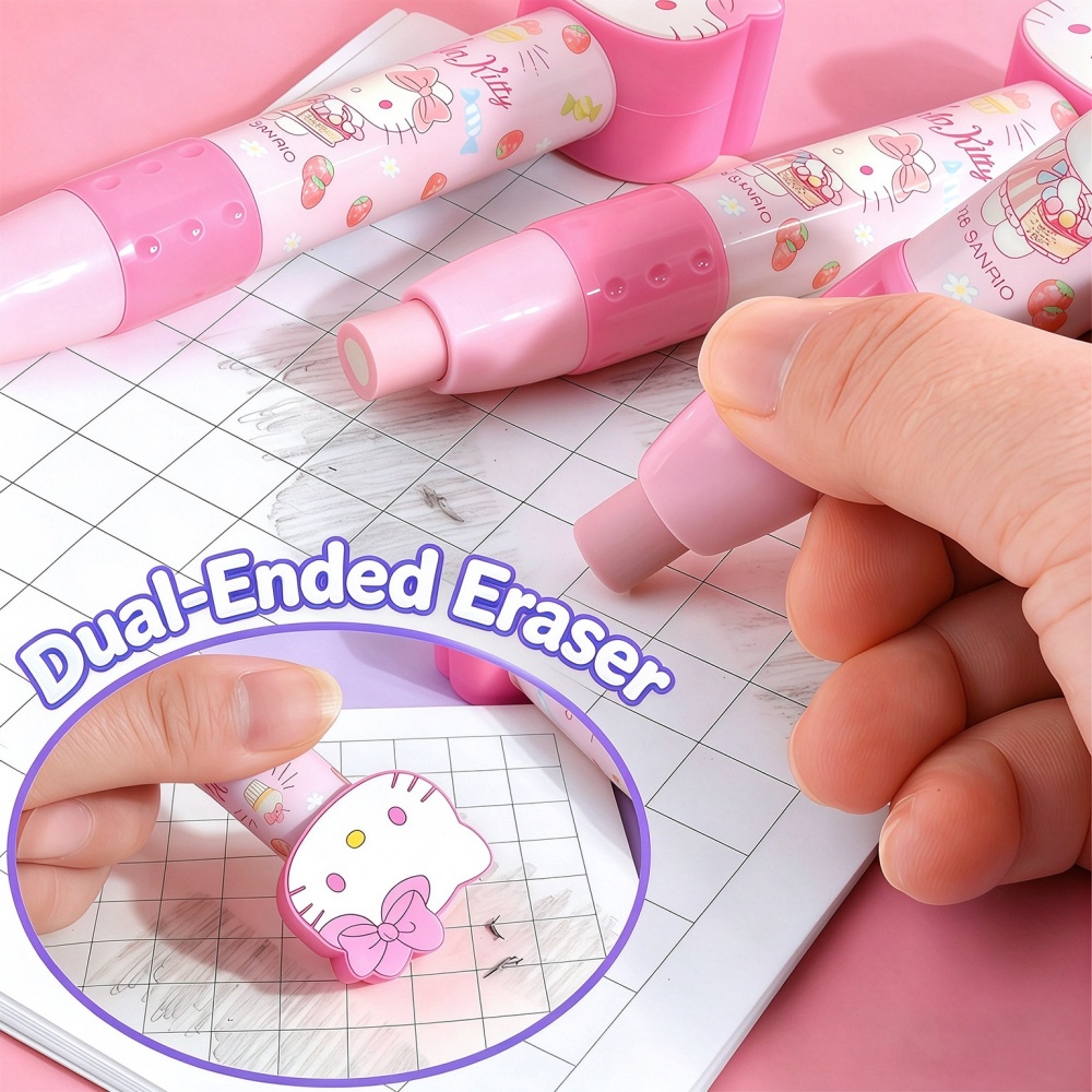 Genuine Hello Kitty Melody 3D  - Retractable Eraser Pen Click ulasan dan harga