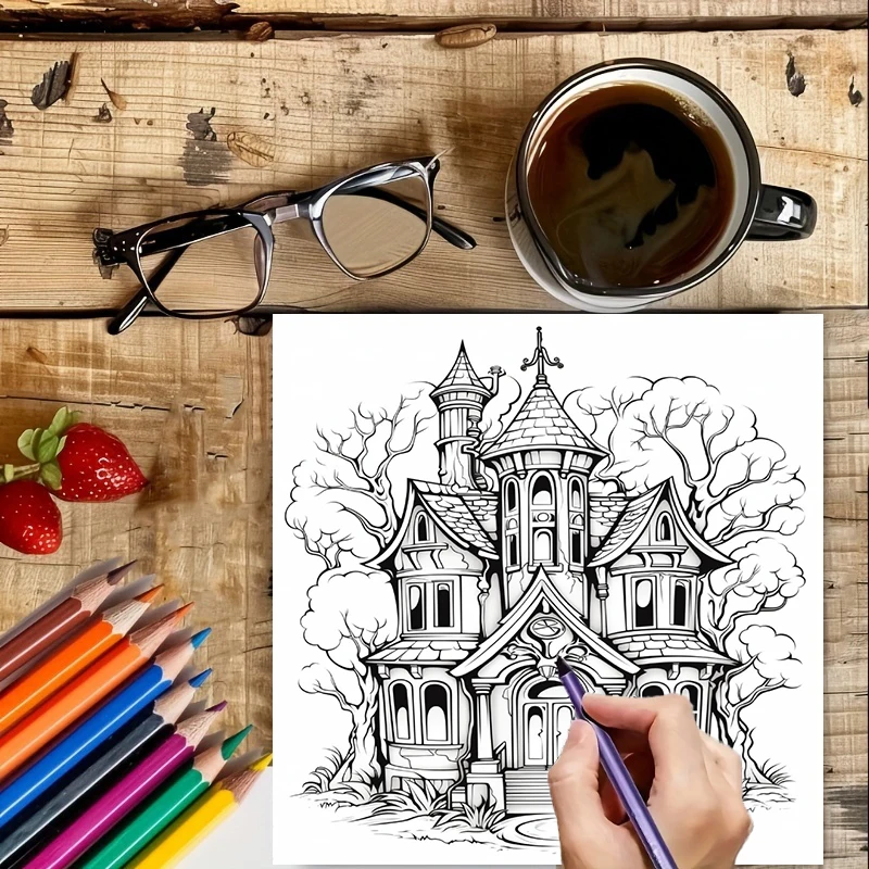 Haunted House Coloring Book fo - School Supplies ulasan dan harga